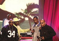 Photo of Nate Dogg, Snoop Dogg and Warren G<br> on BET's 106 & Park Live in Hollywood