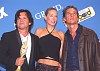 JOHN MELLENCAMP with wife Elaine Irwin and Matthew McConaughey who presented him with Century Award at  at 2001 Billboard Awards at MGM Grand in Las Vegas 4th December 2001<br>&copy; Chris Walter<br>