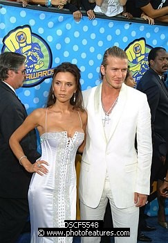 Photo of David Beckham and Victoria Beckham <br>at the 2003 Movie Awards at Shrine Auditorium in Los Angeles 5/31/03.  , reference; DSCF5548