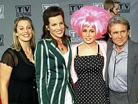 Photo of Davy Jones of the Monkees (r) 2003 with his daughters Sarah, Talia and Anabel at TV Land Awards at the Hollywood Palladium.