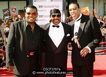 Photo of Isley Brothers Ronald, Ernie and Rudolph<br>at Red Carpet for the 2004 4th Annual BET Awards at the Kodak Theatre in Hollywood. Photo by Chris Walter  , reference; DSCF3787a