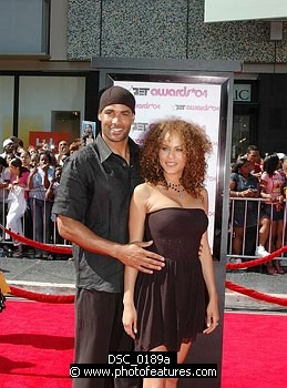 Photo of Boris Kodjoe and Nicole Ari Parker<br>at Red Carpet for the 2004 4th Annual BET Awards at the Kodak Theatre in Hollywood. Photo by Chris Walter  , reference; DSC_0189a