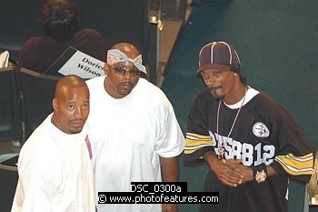Photo of Warren G, Nate Dogg and Snoop Dogg of 213 at reheasals for the First BET Comedy Awards at the Pasadena Civic Auditorium, 27th September 2004. Photo by Chris Walter/Photofeatures. , reference; DSC_0300a