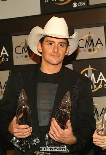 Photo of Brad Paisley<br>at the 38th CMA (Country Music Association) in Nashville, Nov 9th, 2004. Photos by Chris Walter. , reference; DSCF0873a