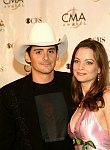 Photo of Brad Paisley and Kimberley Williams Paisley<br>at the 38th Annual CMA Awards at The Grand Ole Opry in Nashville, November 9th 2004. Photos by Chris Walter/Photofeatures.