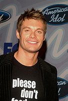 Photo of Ryan Seacrest, host of American Idol, at party to celebrate the American Idol Top 12 Finalists at Pearl in Hollywood.