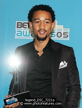 Photo of John Legend in Photo Room at 2005 BET Awards at the Kodak Theatre in Hollywood, June 28th 2005. Photo by Chris Walter/Photofeatures. , reference; legend_DSC_7221a