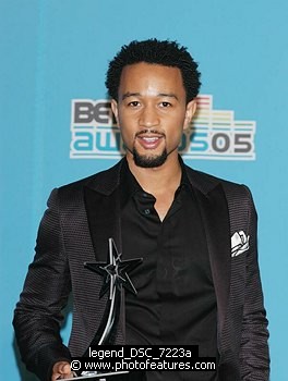 Photo of John Legend in Photo Room at 2005 BET Awards at the Kodak Theatre in Hollywood, June 28th 2005. Photo by Chris Walter/Photofeatures. , reference; legend_DSC_7223a