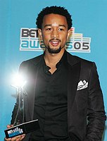 Photo of John Legend in Photo Room at 2005 BET Awards at the Kodak Theatre in Hollywood, June 28th 2005. Photo by Chris Walter/Photofeatures.