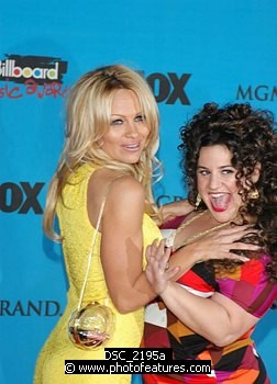 Photo of Pamela Anderson and Marissa Jaret Winokur at Arrivals for the 2005 Billboard Music Awards at MGM Grand in Las Vegas, December 6th 2005.<br>Photo by Chris Walter/Photofeatures , reference; DSC_2195a