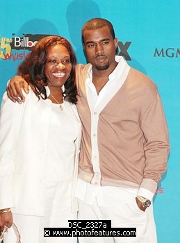Photo of Kanye West and his mother at 2005 Billboard Music Awards at MGM Grand in Las Vegas, December 6th 2005.<br>Photo by Chris Walter/Photofeatures , reference; DSC_2327a