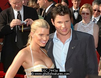Photo of Jessica Simpson and Nick Lachey  at Arrivals for the 2005 ESPY Awards at the Kodak Theatre in Hollywood, July 13th 2005. Photo by Chris Walter/ Photofeatures , reference; DSC_7443a