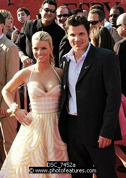 Photo of Jessica Simpson and Nick Lachey at Arrivals for the 2005 ESPY Awards at the Kodak Theatre in Hollywood, July 13th 2005. Photo by Chris Walter/ Photofeatures , reference; DSC_7452a