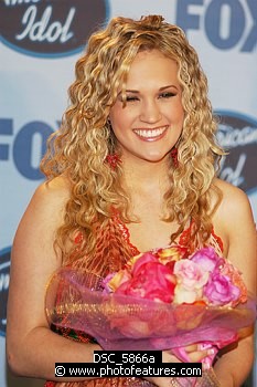 Photo of Carrie Underwood winner of American Idol 4 at the finale show at the Kodak Theatre in Hollywood, May 25th 2005. Photo by Chris Walter/Photofeatures , reference; DSC_5866a