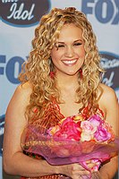 Photo of Carrie Underwood winner of American Idol 4 at the finale show at the Kodak Theatre in Hollywood, May 25th 2005. Photo by Chris Walter/Photofeatures