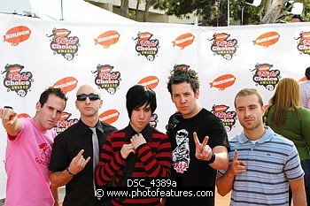 Photo of Simple Plan at 2005 Kids' Choice Awards at UCLA Pauley Pavilion, April 1st 2005, Photo by Chris Walter/Photofeatures , reference; DSC_4389a