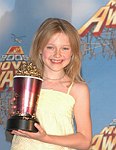 Photo of Dakota Fanning (Best Frightened Performance in &quotHide & Seek")<br>in Press Room at the 2005 MTV Movie Awards at the Shrine Auditorium in Los Angeles, June 4th 2005. 