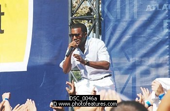 Photo of Kanye West performs at the NFL Opening Kickoff 2003 at the Los Angeles Coliseum, September 8th 2005.<br>Photo by Chris Walter/Photofeatures , reference; DSC_0046a