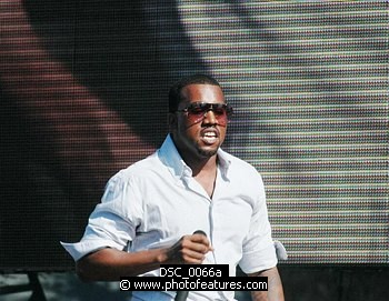 Photo of Kanye West performs at the NFL Opening Kickoff 2003 at the Los Angeles Coliseum, September 8th 2005.<br>Photo by Chris Walter/Photofeatures , reference; DSC_0066a
