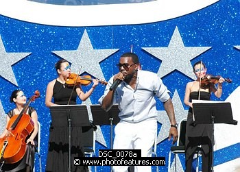 Photo of Kanye West performs at the NFL Opening Kickoff 2003 at the Los Angeles Coliseum, September 8th 2005.<br>Photo by Chris Walter/Photofeatures , reference; DSC_0078a