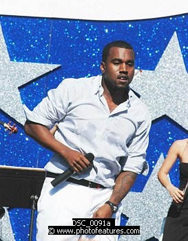 Photo of Kanye West performs at the NFL Opening Kickoff 2003 at the Los Angeles Coliseum, September 8th 2005.<br>Photo by Chris Walter/Photofeatures , reference; DSC_0091a