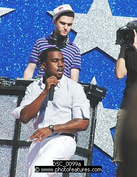 Photo of Kanye West performs at the NFL Opening Kickoff 2003 at the Los Angeles Coliseum, September 8th 2005.<br>Photo by Chris Walter/Photofeatures , reference; DSC_0099a