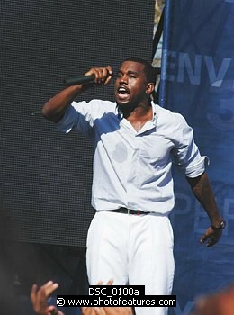 Photo of Kanye West performs at the NFL Opening Kickoff 2003 at the Los Angeles Coliseum, September 8th 2005.<br>Photo by Chris Walter/Photofeatures , reference; DSC_0100a