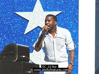 Photo of Kanye West performs at the NFL Opening Kickoff 2003 at the Los Angeles Coliseum, September 8th 2005.<br>Photo by Chris Walter/Photofeatures , reference; DSC_0136a