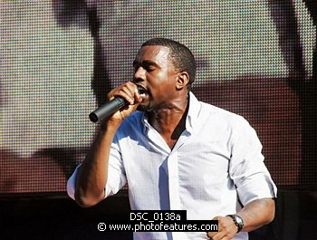 Photo of Kanye West performs at the NFL Opening Kickoff 2003 at the Los Angeles Coliseum, September 8th 2005.<br>Photo by Chris Walter/Photofeatures , reference; DSC_0138a