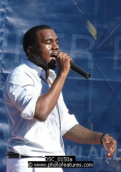 Photo of Kanye West performs at the NFL Opening Kickoff 2003 at the Los Angeles Coliseum, September 8th 2005.<br>Photo by Chris Walter/Photofeatures , reference; DSC_0150a