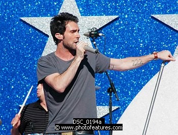 Photo of Adam Levine of Maroon 5 performs at the NFL Opening Kickoff 2003 at the Los Angeles Coliseum, September 8th 2005.<br>Photo by Chris Walter/Photofeatures , reference; DSC_0194a