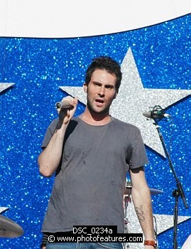 Photo of Adam Levine of Maroon 5 performs at the NFL Opening Kickoff 2003 at the Los Angeles Coliseum, September 8th 2005.<br>Photo by Chris Walter/Photofeatures , reference; DSC_0234a