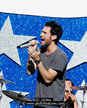 Photo of Adam Levine of Maroon 5 performs at the NFL Opening Kickoff 2003 at the Los Angeles Coliseum, September 8th 2005.<br>Photo by Chris Walter/Photofeatures , reference; DSC_0246a
