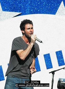 Photo of Adam Levine of Maroon 5 performs at the NFL Opening Kickoff 2003 at the Los Angeles Coliseum, September 8th 2005.<br>Photo by Chris Walter/Photofeatures , reference; DSC_0248a