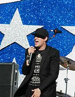 Photo of Joel Madden of Good Charlotte performs at the NFL Opening Kickoff 2003 at the Los Angeles Coliseum, September 8th 2005.<br>Photo by Chris Walter/Photofeatures