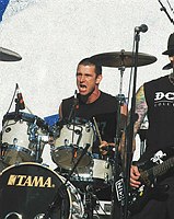 Photo of Good Charlotte  performs at the NFL Opening Kickoff 2003 at the Los Angeles Coliseum, September 8th 2005.<br>Photo by Chris Walter/Photofeatures
