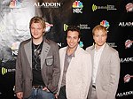 Photo of Nick Carter, Howie Dorough and Brian Littrell of The Backstreet Boys