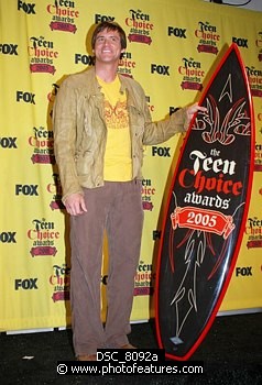 Photo of Jim Carrey in the Press Room at 2005 Teen Choice Awards at Gibson Amphitheatre in Universal City, California, August 14th 2005. Photo by Chris Walter/Photofeatures , reference; DSC_8092a