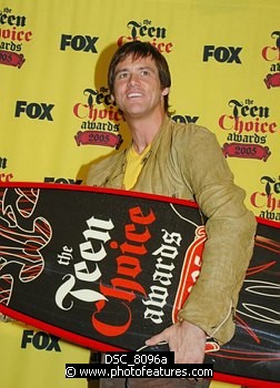 Photo of Jim Carrey in the Press Room at 2005 Teen Choice Awards at Gibson Amphitheatre in Universal City, California, August 14th 2005. Photo by Chris Walter/Photofeatures , reference; DSC_8096a
