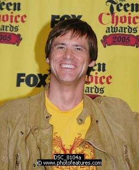 Photo of Jim Carrey in the Press Room at 2005 Teen Choice Awards at Gibson Amphitheatre in Universal City, California, August 14th 2005. Photo by Chris Walter/Photofeatures , reference; DSC_8104a