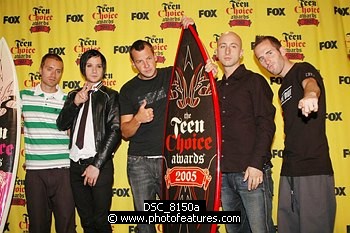 Photo of Simple Plan in the Press Room at 2005 Teen Choice Awards at Gibson Amphitheatre in Universal City, California, August 14th 2005. Photo by Chris Walter/Photofeatures , reference; DSC_8150a