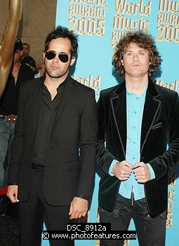 Photo of The Killers at  Arrivals for 2005 World Music Awards  at Kodak Theatre in Hollywood. 8-31-2005.<br>Photo by Chris Walter/Photofeatures , reference; DSC_8912a