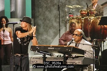 Photo of Kid Rock and Stevie Wonder  , reference; DSC_9528a