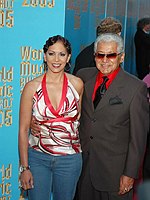 Photo of Sheila E and father Pete Escovito at  Arrivals for 2005 World Music Awards  at Kodak Theatre in Hollywood. 8-31-2005.<br>Photo by Chris Walter/Photofeatures