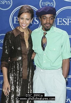 Photo of Paula Patton and Andre 3000 of Outkast , reference; DSC_8991a