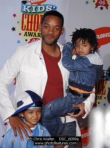 Photo of Will Smith, Jaden Smith and Willow Smith , reference; DSC_6099a