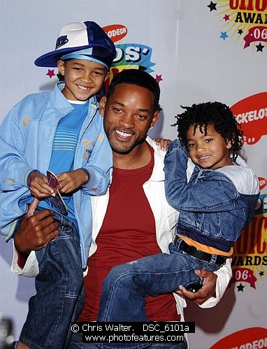Photo of Will Smith, Jaden Smith and Willow Smith , reference; DSC_6101a
