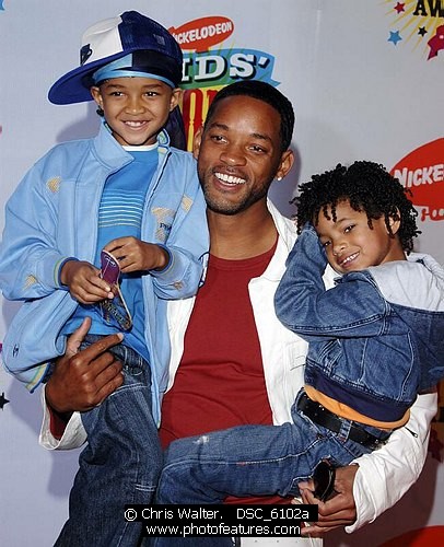 Photo of Will Smith, Jaden Smith and Willow Smith , reference; DSC_6102a