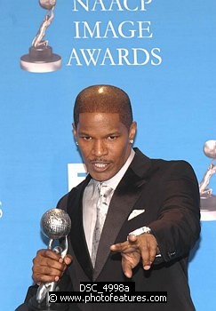 Photo of Jamie Foxx at the 37th Annual NAACP Image Awards at the Shrine Auditorium in Los Angeles, February 25th 2006<br>Photo by Chris Walter/Photofeatures , reference; DSC_4998a