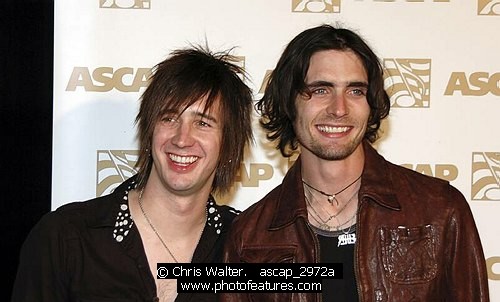 Photo of All-American Rejects  Nick Wheeler and Tyson Ritter<br>at the 2007 ASCAP Pop Awards at Kodak Theatre in Hollywood, April 18th 2007.<br>Photo by Chris Walter/Photofeatures , reference; ascap_2972a